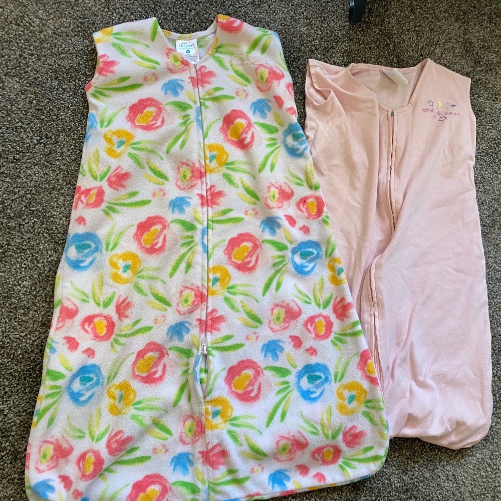 2 girls halo sleep sacks size M